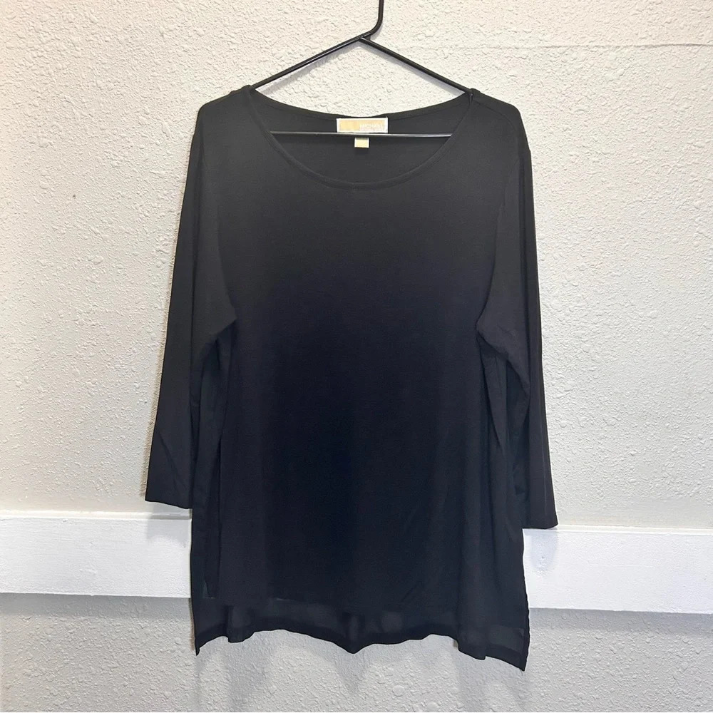 MICHAEL Michael Kors Black Sheer Back Blouse